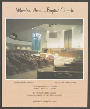 [Wheeler Avenue Baptist Church Bulletin: April 19, 1998]