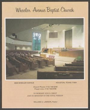 [Wheeler Avenue Baptist Church Bulletin: December 27, 1998]