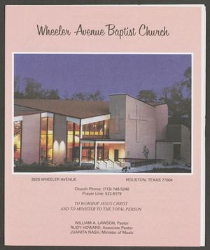[Wheeler Avenue Baptist Church Bulletin: May 19, 1996]