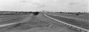 Primary view of object titled 'View facing south on Interstate 35W from the Airport Road overpass.'.