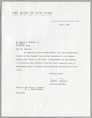 [Letter from Helen Telfair to Cecile B. Kempner, June 4, 1965]