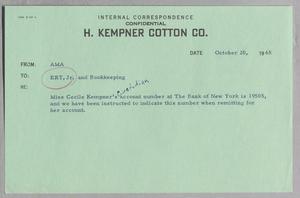 [Letter from Edward R. Thompson, Jr. to Arthur M. Alpert, October 20, 1965]