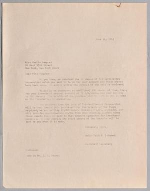 [Letter from Helen Telfair to Cecile Kempner, June 11, 1965]