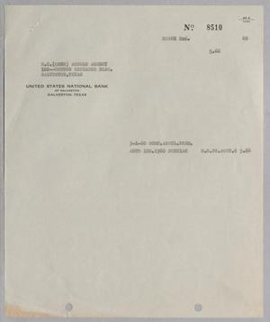 Primary view of object titled '[Invoice for Additional Premium on Insurance, March 1960]'.