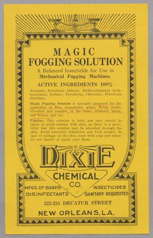 Primary view of object titled '[Advertisement for Magic Fogging Solution]'.