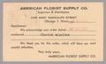 Primary view of [Postal Card from American Florist Supply Co., June 26, 1952]