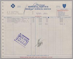 [Invoice from Group Hospital Service, Inc., August 1953]