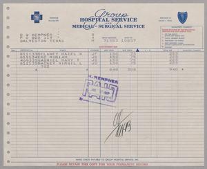 [Invoice from Group Hospital Service, Inc., July 1953]