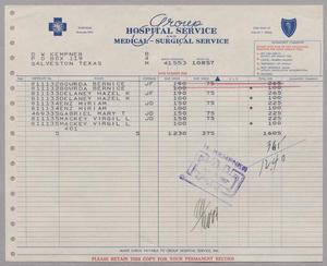 [Invoice from Group Hospital Service, Inc., April 1953]
