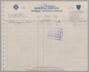 [Invoice from Group Hospital Service, Inc., January 1953]