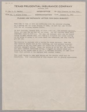 [Letter from J. Wilson Dickey to S. E. Kempner, January 15, 1953]