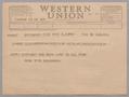 Primary view of [Telegram from Robert Lee Kempner to Mrs. D. W. Kempner, September 25, 1953]