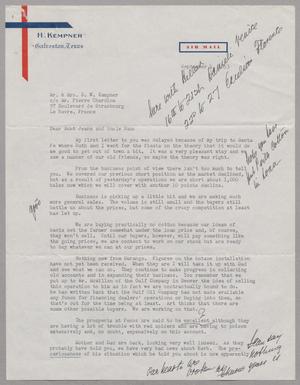 [Letter from Harris Leon Kempner to Jeane and D. W. Kempner, September 4, 1953]