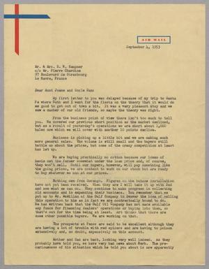 [Letter from Harris Leon Kempner to Dan and Jeane Kempner, September 4, 1953]