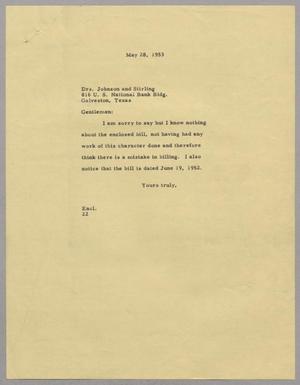 [Letter from D. W. Kempner to Drs. Johnson and Stirling, May 28, 1953]