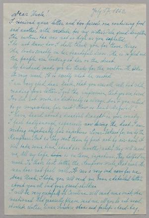 [Handwritten letter from Roma Lipowska to I. H. Kempner, July 17, 1953]