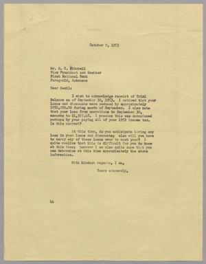 [Letter from A. H. Blackshear, Jr., to R. C. Mitchell, October 9, 1953]