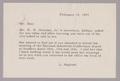 Letter: [Letter from L. Haglund to Dan, February 19, 1953]