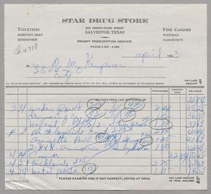 [Invoice for Drug Store, April 1953]