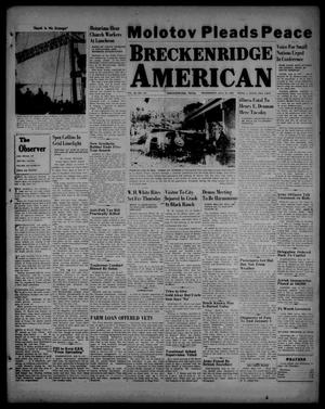 Breckenridge American (Breckenridge, Tex.), Vol. 26, No. 144, Ed. 1 Wednesday, July 31, 1946