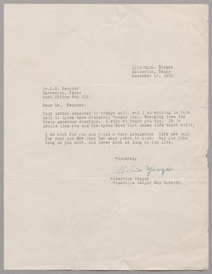 [Letter from Albertine Yeager to D. W. Kempner, December 16, 1953]