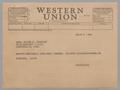 Primary view of [Telegram from Jeane and D. W. Kempner to David F. Weston, July 7, 1953]