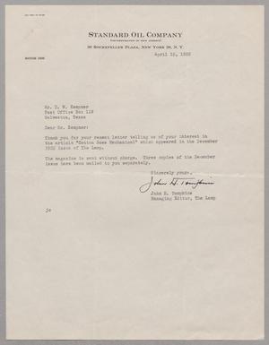[Letter from Standard Oil Company to D. W. Kempner, April 15, 1953]