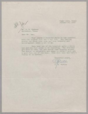 [Letter from D. W. Kempner to J. R. Pirtle, January 29, 1953]