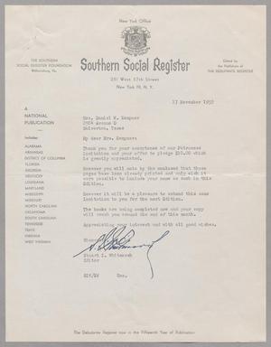 [Letter from the Southern Social Register to Mrs. Daniel W. Kempner, November 17, 1953]