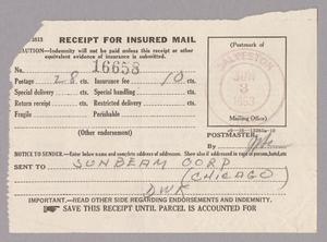 [Receipt for Insured Mail, June 3, 1952]