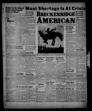 Primary view of object titled 'Breckenridge American (Breckenridge, Tex.), Vol. 26, No. 187, Ed. 1 Thursday, September 26, 1946'.