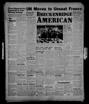 Breckenridge American (Breckenridge, Tex.), Vol. 26, No. 209, Ed. 1 Sunday, October 27, 1946