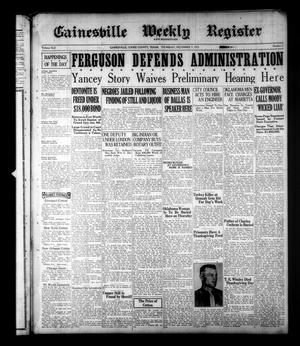 Gainesville Weekly Register and Messenger (Gainesville, Tex.), Vol. 42, No. 2, Ed. 1 Thursday, December 3, 1925