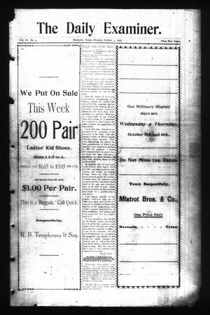 The Daily Examiner. (Navasota, Tex.), Vol. 4, No. 9, Ed. 1 Monday, October 3, 1898
