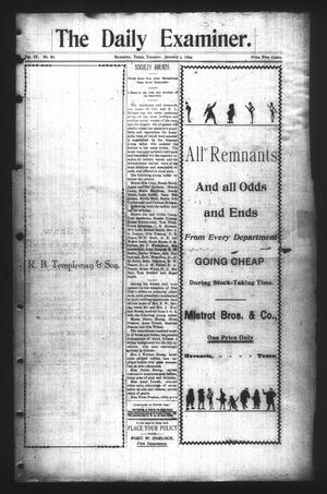 The Daily Examiner. (Navasota, Tex.), Vol. 4, No. 88, Ed. 1 Tuesday, January 3, 1899