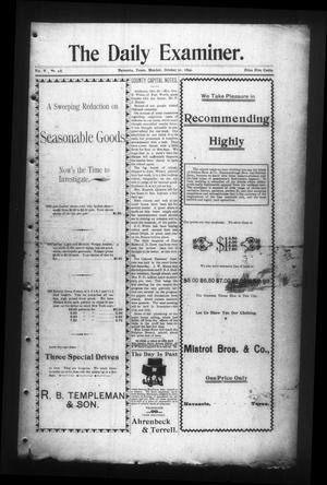 The Daily Examiner. (Navasota, Tex.), Vol. 5, No. 28, Ed. 1 Monday, October 30, 1899