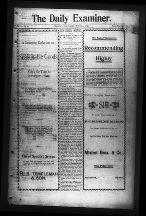 The Daily Examiner. (Navasota, Tex.), Vol. 5, No. 35, Ed. 1 Tuesday, November 7, 1899