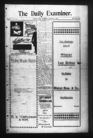 The Daily Examiner. (Navasota, Tex.), Vol. 5, No. 42, Ed. 1 Wednesday, November 15, 1899