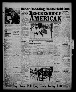 Primary view of object titled 'Breckenridge American (Breckenridge, Tex.), Vol. 27, No. 26, Ed. 1 Friday, January 31, 1947'.