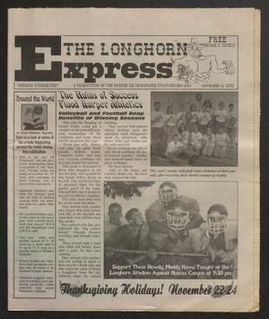 Primary view of object titled 'The Longhorn Express (Harper, Tex.), Vol. 3, No. 2, Ed. 1 Friday, November 10, 2000'.