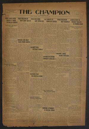 The Champion (Center, Tex.), Vol. 48, No. 23, Ed. 1 Wednesday, June 10, 1925