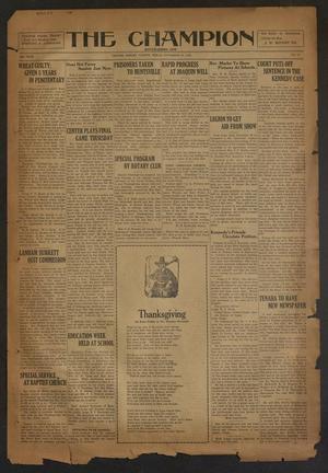 The Champion (Center, Tex.), Vol. 48, No. 47, Ed. 1 Wednesday, November 25, 1925