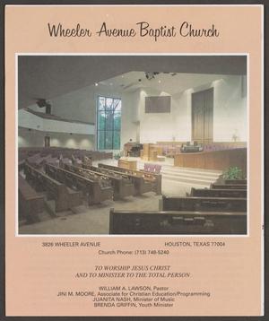 [Wheeler Avenue Baptist Church Bulletin: May 16, 1993]