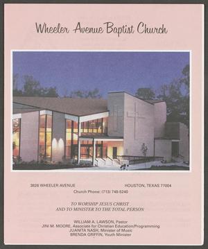 [Wheeler Avenue Baptist Church Bulletin: June 13, 1993]