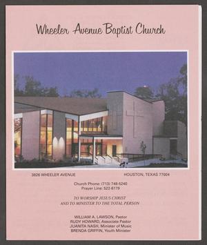 Primary view of object titled '[Wheeler Avenue Baptist Church Bulletin: October 17, 1993]'.