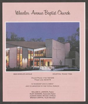 [Wheeler Avenue Baptist Church Bulletin: April 10, 1994]