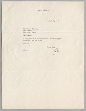 [Letter from Joseph R. Bertig to Jeane Bertig , August 23, 1944]