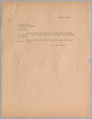 [Letter from William L. Gatz to Daniel W. Kempner, July 13, 1944]