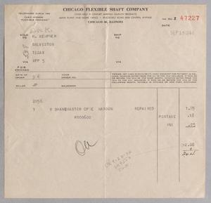 [Invoice for a Shavemaster Repair, September 18, 1944]