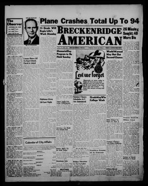 Breckenridge American (Breckenridge, Tex.), Vol. 27, No. 122, Ed. 1 Friday, May 30, 1947